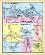Blackson, Waterford, Slatersville, Forestdale, Union Village, Allenville, Albion, Manville, Rhode Island State Atlas 1870